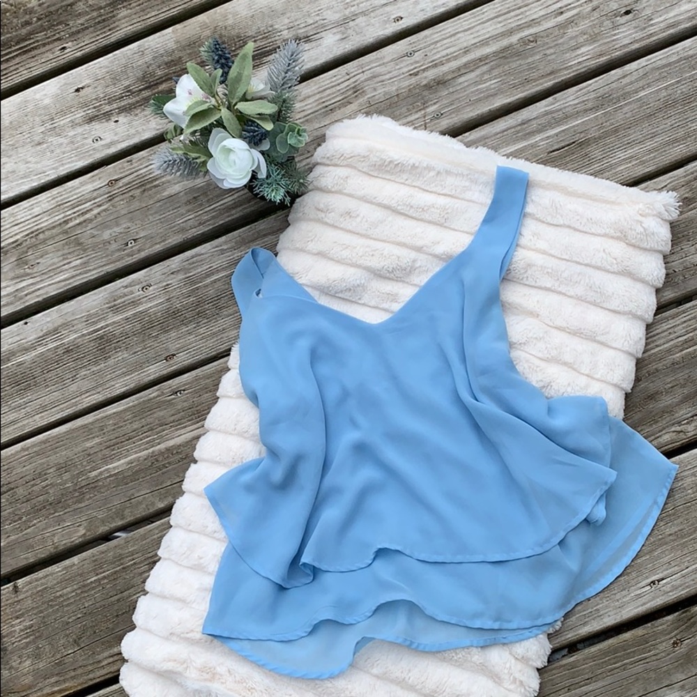 BLUE CROP TANK TOP ✨